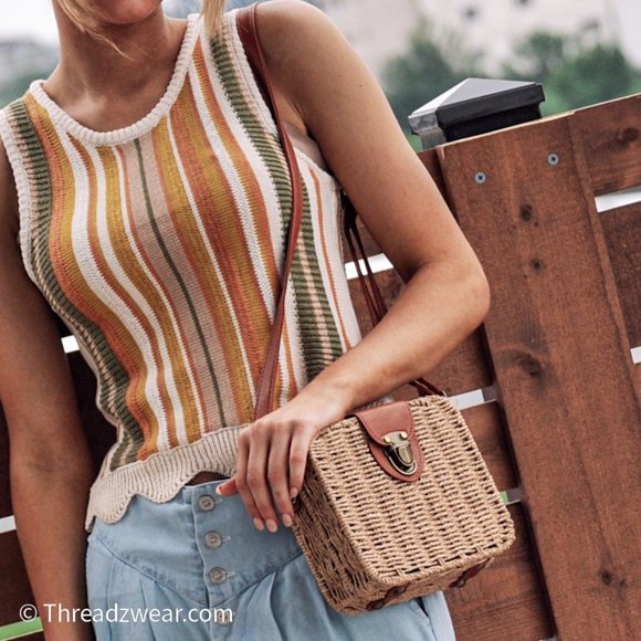 86432 Woven Straw Bag - Picture 2 of 8